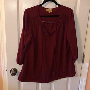 Princess Vera wang xl 3/4 sleeve maroon blouse